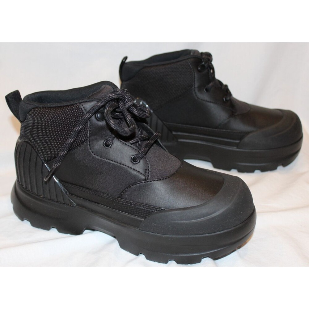 New Women UGG Neumel X‎ Boot Waterproof Lace Up Bootie Black NIB
